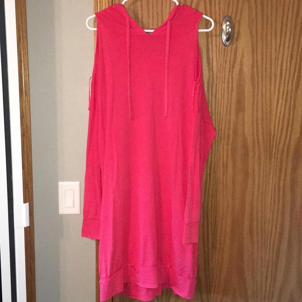 Pink sweater dress